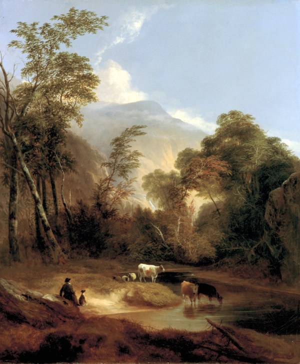 Nineteenth-century American pastoral landscape by Alvan Fisher.